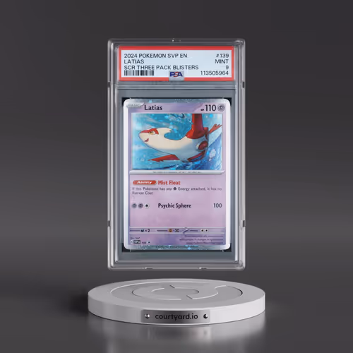 2024 Pokémon Svp EN-SV Black Star Promo #139 Latias - Stellar Crown Three Pack Blisters (PSA 9 MINT)
