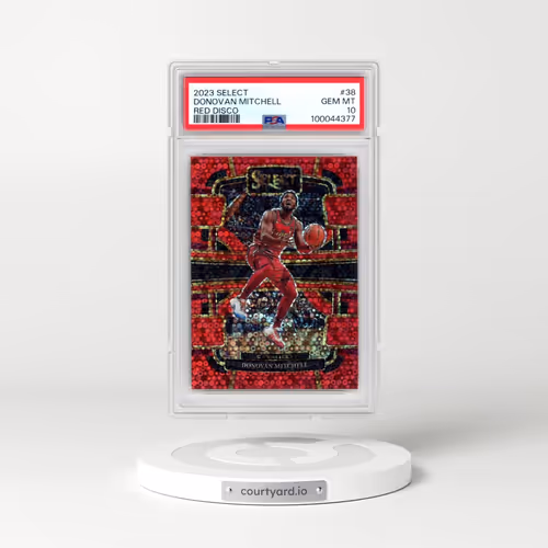 2023 Panini Select #38 Donovan Mitchell - Red Disco (PSA 10 GEM MINT)