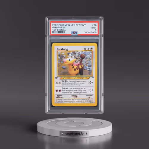 2002 Pokémon Neo Destiny #66 Girafarig - 1st Edition (PSA 9 MINT)