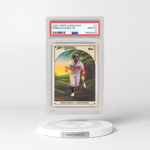 2023 Topps X Bob Ross the Joy of Baseball #11 Ronald Acuna Jr. (PSA 10 GEM MINT)