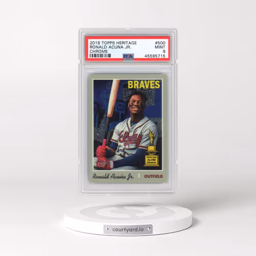 2019 Topps Heritage #500 Ronald Acuna Jr. - Chrome (PSA 9 MINT)