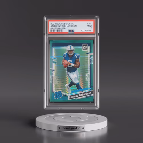 2023 Panini Donruss Optic #247 Anthony Richardson - Green Hyper (PSA 9 MINT)