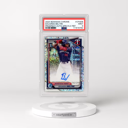 2024 Bowman Chrome Prospect Autographs #CPAEB Eduardo Beltre - Speckle Refractor (PSA 9 MINT)