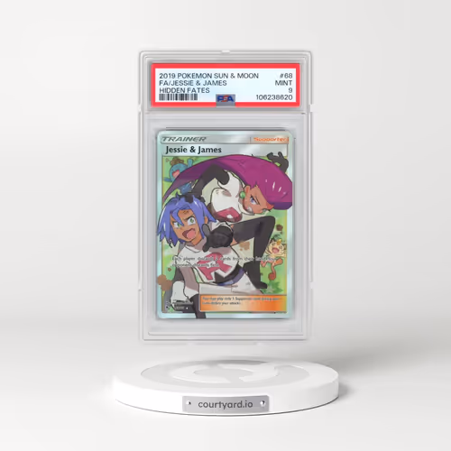 2019 Pokémon Sun & Moon Hidden Fates #68 Jessie & James - Full Art (PSA 9 MINT)