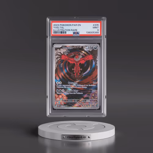 2023 Pokémon Par EN-Paradox Rift #205 Yveltal - Illustration Rare (PSA 9 MINT)