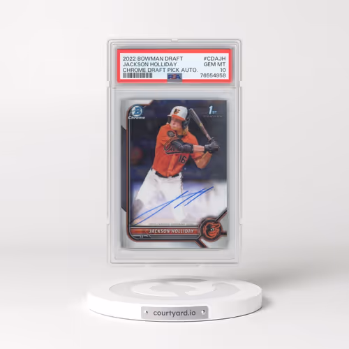 2022 Bowman Draft Chrome Draft Pick Autographs #CDAJH Jackson Holliday (PSA 10 GEM MINT)