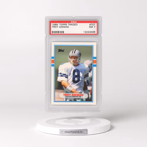 1989 Topps Traded #70T Troy Aikman (PSA 7 NM)