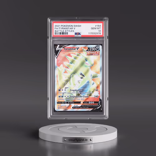2021 Pokémon Sword & Shield Battle Styles #154 Tyranitar V - Holo Full Art (PSA 10 GEM MINT)