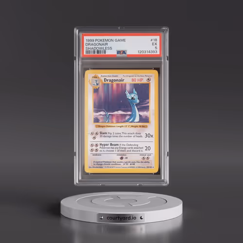 1999 Pokémon Game #18 Dragonair - Shadowless (PSA 5 EX)