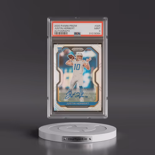 2020 Panini Prizm #325 Justin Herbert - Autograph (PSA 9 MINT)