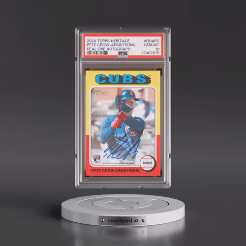 2024 Topps Heritage Real One Autographs #ROAPC Pete Crow-Armstrong (PSA 10 GEM MINT)