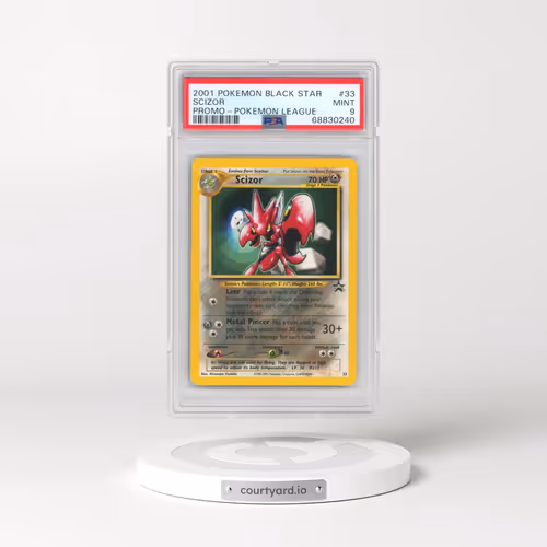 2001 Pokémon Promo Black Star #33 Scizor - Pokemon League (PSA 9 MINT)