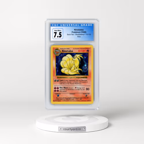 1999 Base Set #12/102 Ninetales - Shadowless Shadowless Holo (CGC 7.5 NM+)