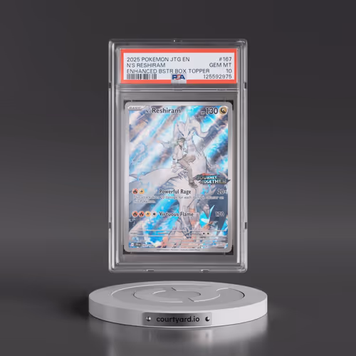 2025 Pokémon Jtg EN-Journey Together #167 N's Reshiram - Enhanced Booster Box Topper (PSA 10 GEM MIN