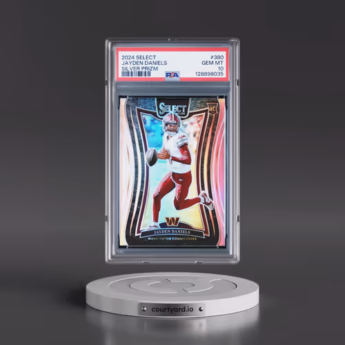 2024 Panini Select #380 Jayden Daniels - Silver Prizm (PSA 10 GEM MINT)