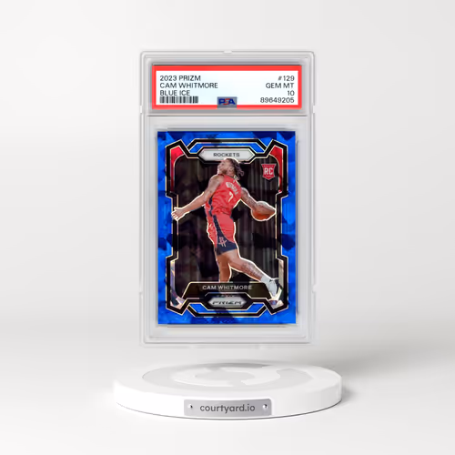 2023 Panini Prizm #129 Cam Whitmore - Blue Ice (PSA 10 GEM MINT)