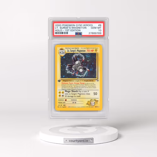 2000 Pokémon Gym Heroes #8 LT. Surge's Magneton - 1st Edition Holo (PSA 10 GEM MINT)