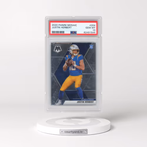 2020 Panini Mosaic #204 Justin Herbert (PSA 10 GEM MINT)