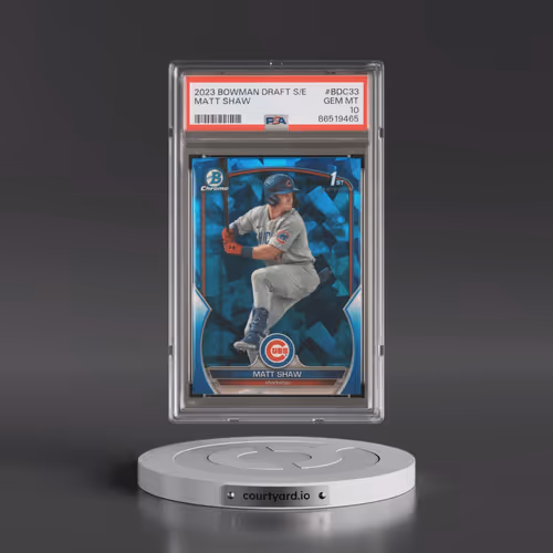 2023 Bowman Draft Sapphire Edition #BDC33 Matt Shaw (PSA 10 GEM MINT)
