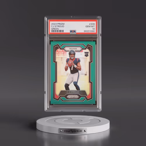 2023 Panini Prizm #339 CJ Stroud - Green Prizm (PSA 10 GEM MINT)