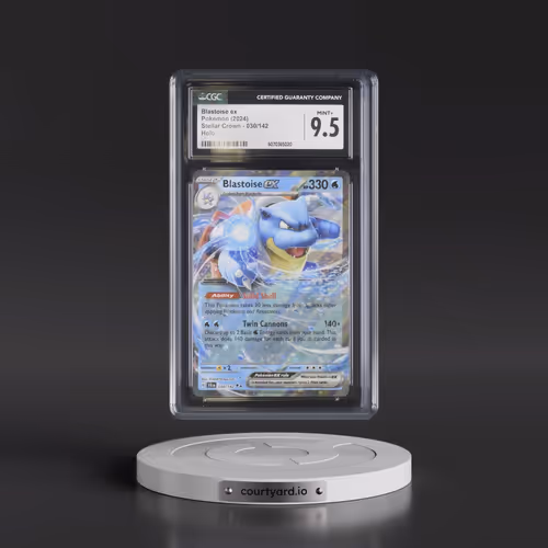 2024 Pokémon Scr EN-Stellar Crown #030 Blastoise EX - Holo (CGC 9.5 MINT+)