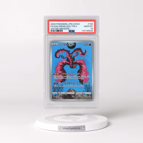 2022 Pokémon Sword & Shield Vstar Universe #190 Galarian Moltres - Full Art (PSA 10 GEM MINT)