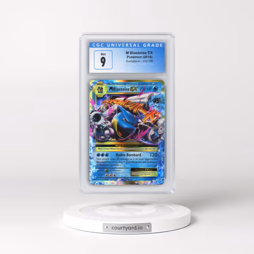 2016 Evolutions #102/108 M Blastoise EX - Holo (CGC 9 MINT)