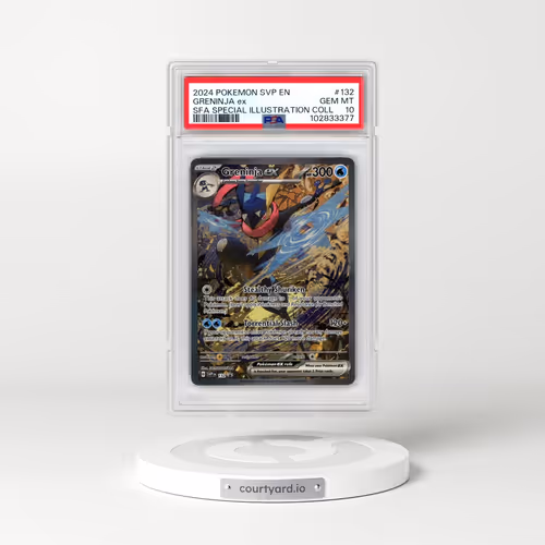 2024 Pokémon Svp EN-SV Black Star Promo #132 Greninja EX - Holo Shrouded Fable Special Illustration Collection (PSA 10 GEM MINT)