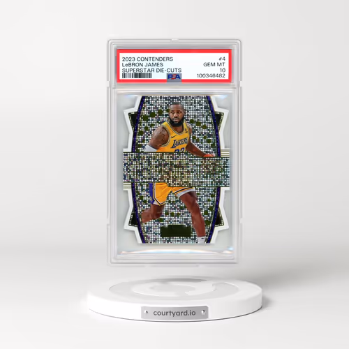 2023 Panini Contenders Superstar Die-Cuts #4 LeBron James (PSA 10 GEM MINT)