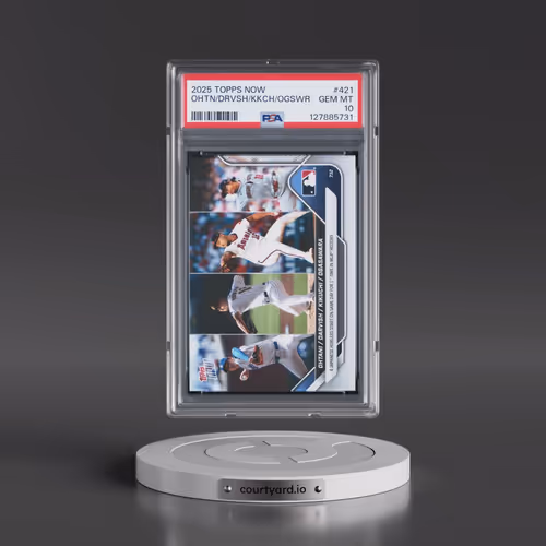 2025 Topps Now #421 Shinnosuke Ogasawara/Shohei Ohtani/YU Darvish/Yusei Kikuchi (PSA 10 GEM MINT)