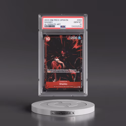 2024 One Piece OP09-Emperors in the New World #004 Shanks - Alternate Art (PSA 10 GEM MINT)