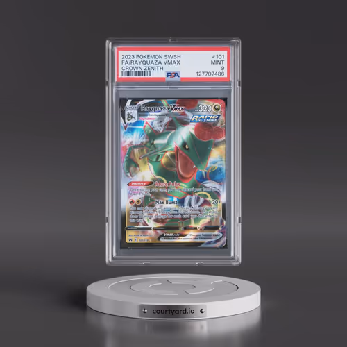 2023 Pokémon Sword and Shield Crown Zenith #101 Rayquaza Vmax - Full Art (PSA 9 MINT)