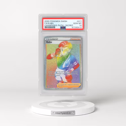 2020 Pokémon Sword & Shield Champion's Path #077 Kabu - Full Art Secret (PSA 10 GEM MINT)