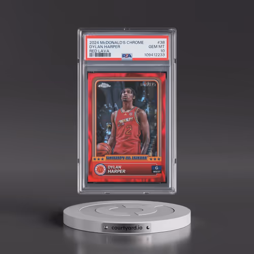2024 Topps Chrome McDonald's All American #38 Dylan Harper - Red Lava (PSA 10 GEM MINT)