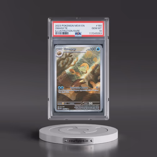 2023 Pokémon Mew EN-151 #180 Omanyte - Illustration Rare (PSA 10 GEM MINT)