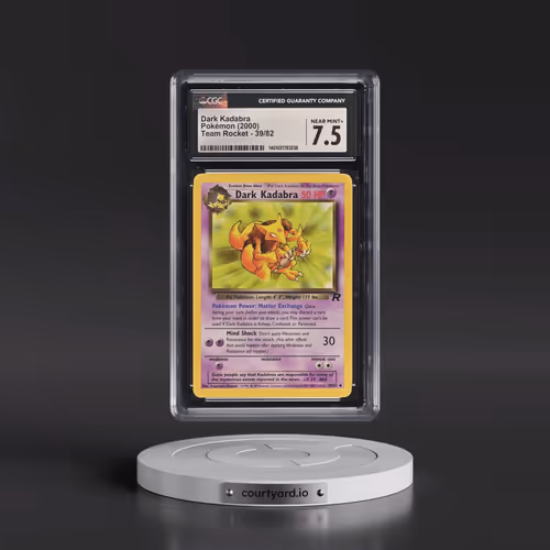 1999 Team Rocket #39/82 Dark Kadabra (CGC 7.5 NM+)