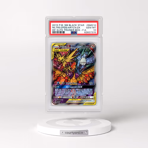 2019 Pokémon SM Black Star Promo #SM210 Moltres & Zapdos & Articuno GX - Holo Full Art Hidden Fates