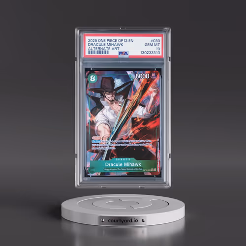 2025 One Piece OP12-Legacy of the Master #030 Dracule Mihawk - Alternate Art (PSA 10 GEM MINT)