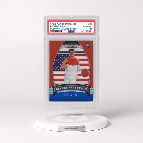 2020 Panini Prizm Draft Picks #98 LaMelo Ball - Red/White/Blue Prizm (PSA 10 GEM MINT)