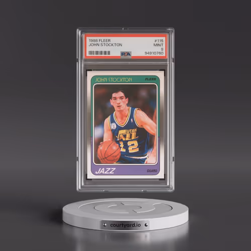 1988 Fleer #115 John Stockton (PSA 9 MINT)
