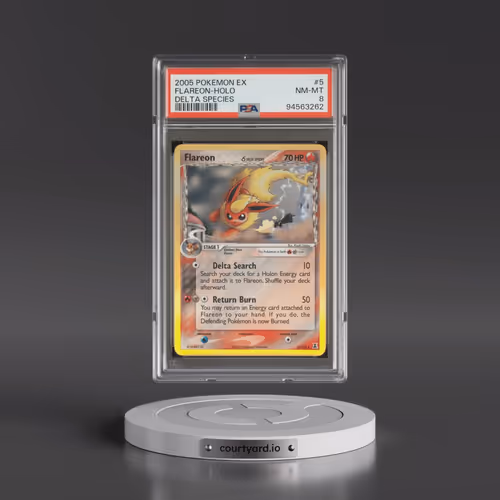 2005 Pokémon EX Delta Species #5 Flareon - Holo (PSA 8 NM-MT)