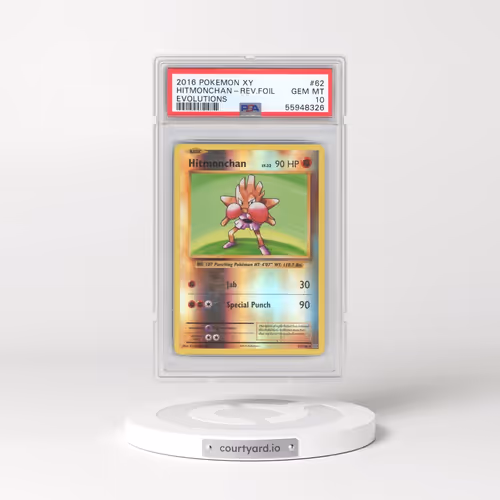 2016 Pokémon XY Evolutions #62 Hitmonchan - Reverse Foil (PSA 10 GEM MINT)