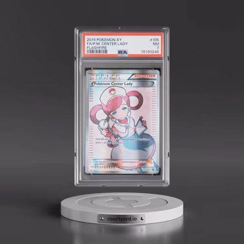 2014 Pokémon XY Flashfire #105 Pokemon Center Lady - Full Art (PSA 7 NM)