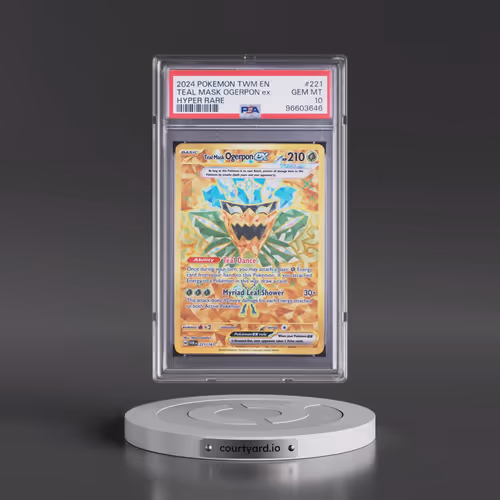 2024 Pokémon Twm EN-Twilight Masquerade #221 Teal Mask Ogerpon EX - Holo Hyper Rare (PSA 10 GEM MINT