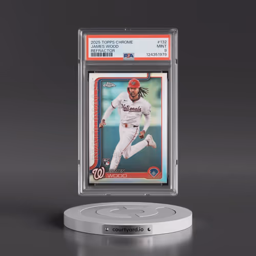 2025 Topps Chrome #132 James Wood - Refractor (PSA 9 MINT)