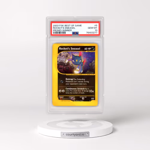 2003 Pokémon Best of Game Promo #5 Rocket's Sneasel - Winner (PSA 10 GEM MINT)