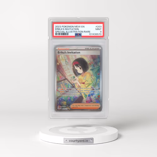 2023 Pokémon Mew EN-151 #203 Erika's Invitation - Special Illustration Rare (PSA 9 MINT)