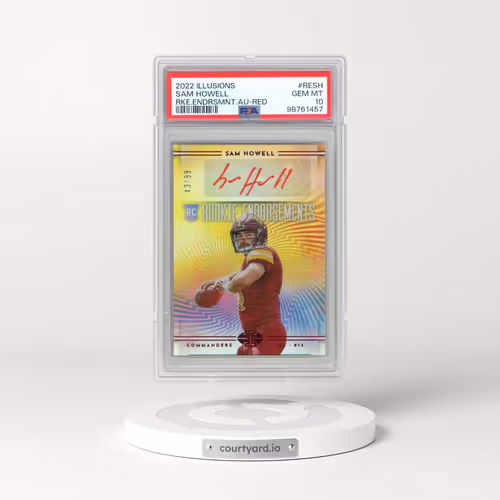 2022 Panini Illusions Rookie Endorsements Autographs #RESH Sam Howell - Red (PSA 10 GEM MINT)