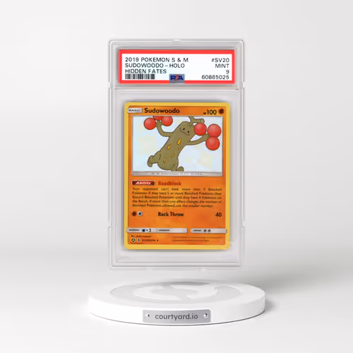 2019 Pokémon Sun & Moon Hidden Fates #SV20 Sudowoodo - Holo (PSA 9 MINT)