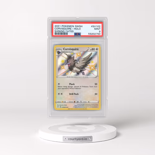 2021 Pokémon Sword & Shield Shining Fates #SV102 Corvisquire - Holo (PSA 9 MINT)
